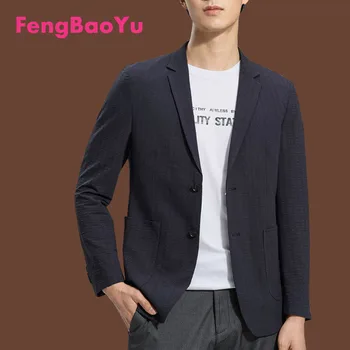 Fengbaoyu של גברים צעירים, בגיל העמידה בחליפה אחת המעיל האביב עסק חדש אור יוקרה מקצועית החליפה סלים טמפרמנט מעיל